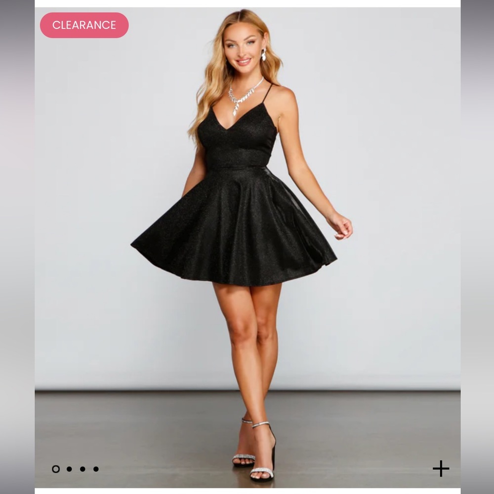 Windsor Glitter & Lace Skater Dress - S